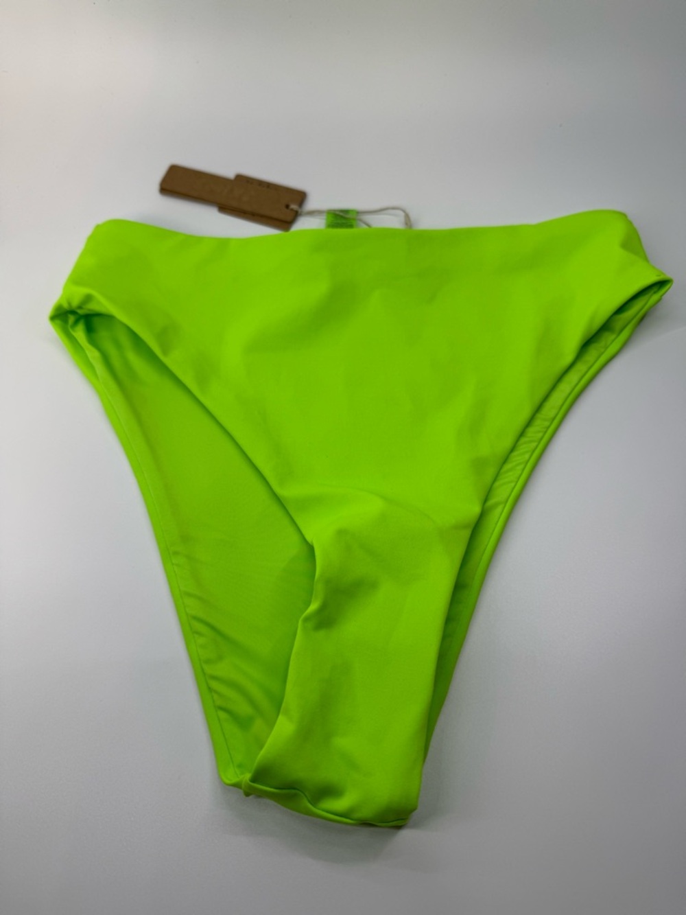 Skims Recycled Swim Mid Waist Bottom Neon Green Small NWT